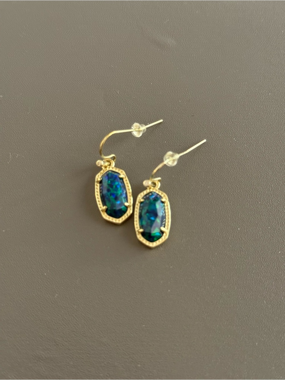 Kendra Scott Lee Drop Earrings in Night Kyocera Opal & 14k Gold Plated